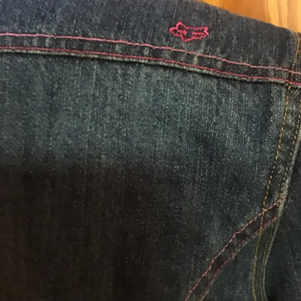 Fox fleece collar fitted jean jacket